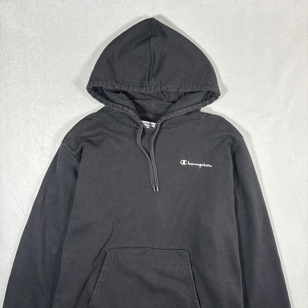 Champion Men's Size XL Black Hoodie Pullover Sweater Athletic Sweatshirt